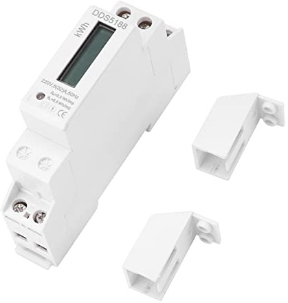 Akozon Stromzähler, Digital LCD 220V Einphasen-DIN-Schienen-Stromzähler 5-32A Elektronischer KWh-Zähler