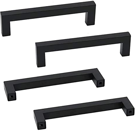 HY HUIJUN Schrankgriffe,4 Stück Moderne Edelstahl Außen Quadrat 12x12mm Griffe, Möbelgriffe,Mehrweg, für Küchen Schubladen Schrank Möbel