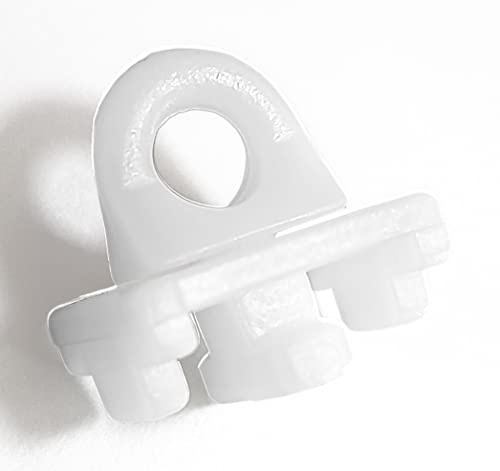 dekondo Gardinenstopper | Feststeller | Zwischenfeststeller | Endfeststeller | Vorhangstopper | mit geschlossener Öse für Gardinenschienen oder -stangen mit 6 mm Laufkanal/Laufnut/Profilschlitz (24)