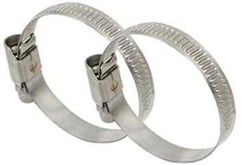 LJFEA, Abrazadera de Tubo Ajustable de 2 Piezas, 91-114 mm, Acero Inoxidable 304, Plateado