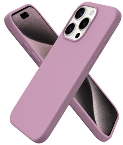 ORNARTO für iPhone 15 Pro Hülle aus Silikon 6,1 Zoll - Lila Flieder | Premium Flüssigsilikon, dünne Handyhülle, weich und griffig, tolle Haptik, stoß- und kratzfest, große Farbauswahl