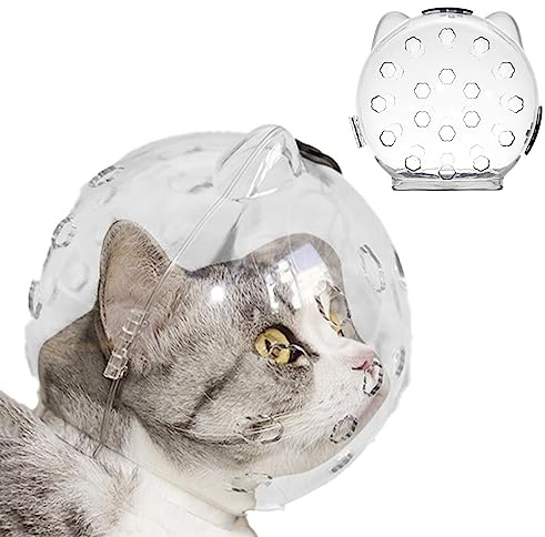 Stronrive Atmungsaktiver Katzenmaulkorb Anti-Biss Transparent Verstellbarer Luftmaulkorb Für Katzen Mit Atmungsaktiven Löchern