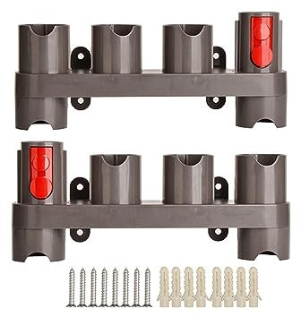 TUITA Vacuum Cleaner Pylons Brushes Hanger Stand Nozzle Bracket Parts Wall Mount Storage Rack .Compatible For Dyson. V7 V8 V10 V11 V12 V15 (Color : 2pcs)