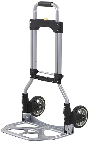 Diable Pliable, Diable Portable, Chariot à Brouette, Chariot à Main en Aluminium sur Roues, Brouettes Robustes, pour capacité de Industrielle et Domestique de 70 Kg