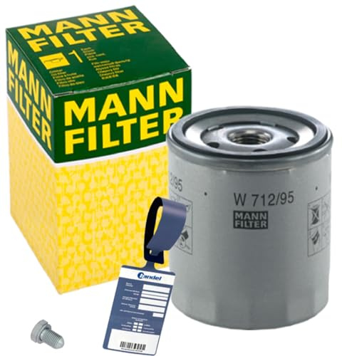 Mann Filter Ölwechselset | W712/95+518.472.011+MN1801 passend für Ibiza 4+5 Golf 7 1.0-1.5 Tsi