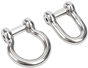 Edelstahl-D-Ring-Schäkel, Schraubschäkel, Edelstahl 304 zugfest, M5-M20 Innensechskant, versenkter Stift, Dee- oder Bogen-Typ-Ankerschäkel (Größe: Bogenform, Farbe: M18 1 Stück) (Color : M8 5pcs, Si