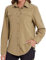 Tuopuda Camicia Donna Estiva UPF 50+ Camicetta Protezione Solare Maglietta a Manica Lunga Safari Blusa con Bottone Traspirante per Pesca Escursionismo Mare Spiaggia Piscina, Khaki, XL