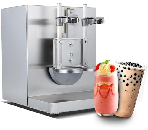 Machine à secouer le thé au lait électrique, machine à secouer le thé au lait à double cadre en acier inoxydable, 400r/min, interrupteur intelligent, avec minuterie rotative, pour thé au lait à bulles