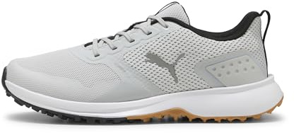 pumagolf Fusion Grip 6 - Zapatos de Golf para Hombre, Pluma Gris-Puma Negro-Goma, 44.5 EU