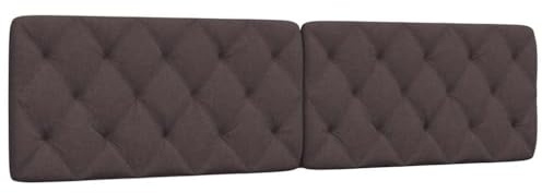 vidaXL Kopfteil-Kissen Dunkelbraun 200 cm Stoff, Kopfteilkissen, Kopfkissen, Lesekissen, Kopfteilpolster, Rückenkissen, Kissen-Kopfteil