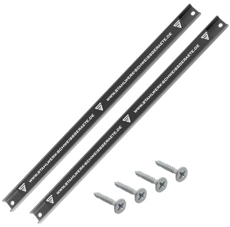 STAHLWERK 2 x barra magnetica MWZ-18 ST 18, barra degli attrezzi da 45 cm, barra magnetica, listello per coltelli, supporto magnetico