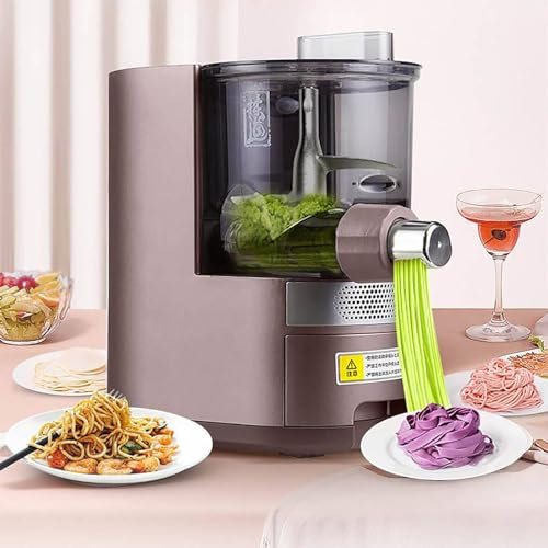 Maker di Pasta elettrica Commerciale, Macchina da pressa a rulli per impasti Pesanti, aggiunta Automatica dell'Acqua, Macchina per Noodle Automatica, 40-60R/min, 7 Tipi di stampi
