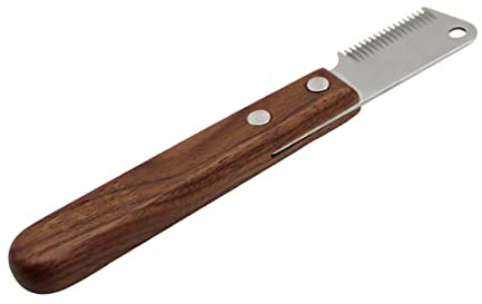 POPETPOP Peine De Cuchillo Desplumador para Mascotas Rastrillo De Acero Inoxidable para Desenredar El Pelo Suelto Cepillo para Perros y Rastrillo para Subpelo Casa