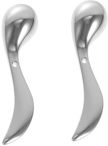 VALICLUD 2 Pezzi Bastoncino Di Crema Per Gli Occhi Sotto Occhio Paletta Per Crema Per Gli Occhi Massaggiatore Per Crema Per Gli Occhi Cucchiaio Per Crema Da Salone Lega Di Zinco Silver