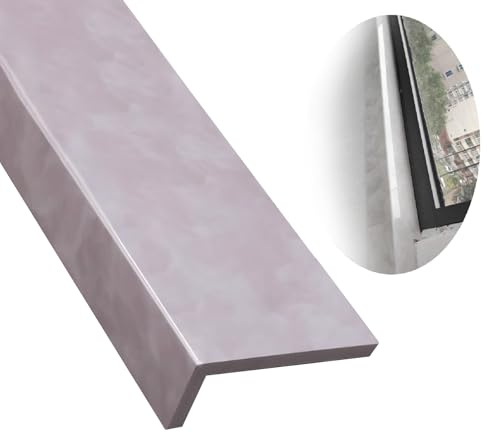 SUCHETA Window Sill Protectors Acrylic Non-Rust Window Sill Cover, White Mirror Window Sill Nosing Cover, Interior House Window Sill Cover