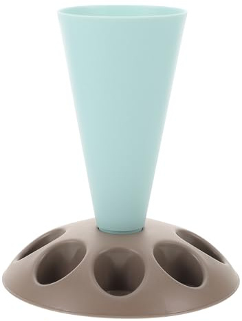 ULTECHNOVO Icing Bag Holder and Piping Nozzles Storage Rack, Blue Plastic Baking Tool Stand for Cake Decorating and Fondant Flower Drying, Pastry Bag Organizer for Home Bakers