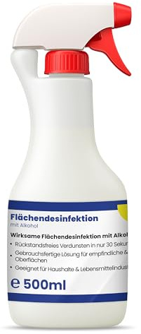 Mr. Perfect® alkoholisches Flächendesinfektionsmittel 500 ml - Hochwirksame Flächendesinfektion mit Alkohol - Ideales Desinfektionsmittel für alle glatten Oberflächen