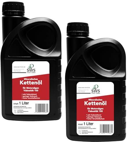 SWS Forst GmbH SUPER-OIL Kettensägenöl 2L – Hochwertiges Kettenöl für Motorsäge – Sägekettenöl mit Haftzusatz – Für Kettensäge & Führungsschiene