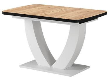 Vicco Esstisch Fenaro, Goldkraft Eiche/Weiß, 120-160 x 80 cm | ausziehbar, mit Auszugsfunktion für flexible Tischgrößenanpassung