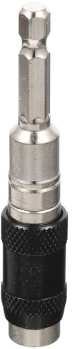 Zerodeko Extensión de Taladro Flexible Portapuntas Magnético Pivotante 6.35 Mm Vástago Hexagonal para Espacios Reducidos y Uso en Taladros Eléctricos, Accesorio Multifuncional Plateado