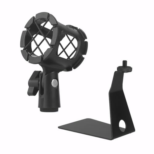 Bbajszx Microphone Dampener Shock Mount Clip for Studio and Field with 3 / 8in Screw Hole Portable Pickup Shock Mount