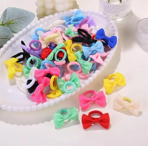 Cuhair Elastische Haarbänder/Haargummis, niedliche Cartoonfiguren, geeignet für kleine Mädchen, für Pferdeschwanz, Haar-Zubehür, 20 Stück