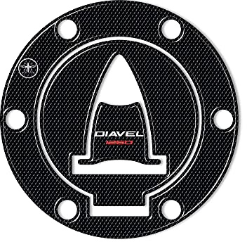 LABELBIKE 3D Motorrad Tankdeckelaufkleber kompatibel mit Ducati | DIAVEL 1260 Italien, Harzschutz, Kratzfestigkeit, Dekoration