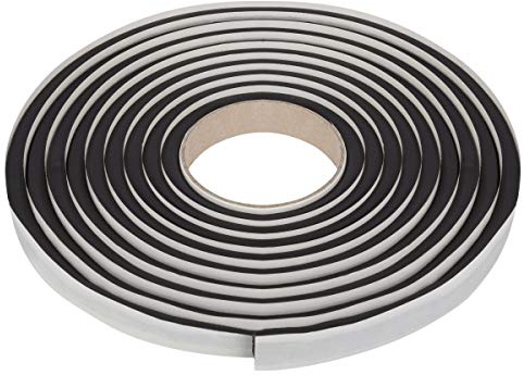 Butylschnur Ø12 mm Butylband - 4,5 m (Ø12 mm (9x12 mm) / 4,5 m) Schwarz | Selbstklebend Butylband Rolle Butylrundschnur Dichtband Dichtschnur, Butyldichtband, Flexible Abdichtung, Wasserdichtes