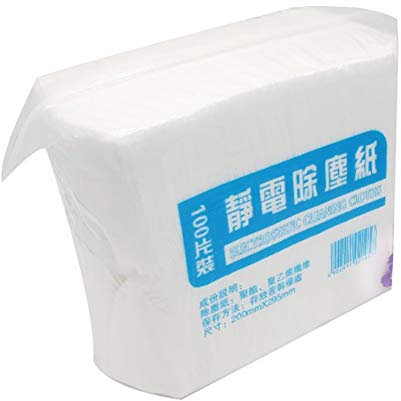 Macabolo 100Pcs Dépoussiérage électrostatique Papier Home Cuisine Salle de Bain Antistatique Fond Papier Chiffons