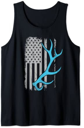 Elchjäger - Vintage USA Fahnenschuppen Geweih Tank Top