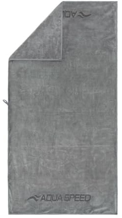 Aqua Speed Sporthandtuch Fitnessstudio Gym 70x140 | Mikrofaser Handtuch | Reisehandtuch | Badetuch schnell trocknened | Grau 400g | Sammlung Microfaser | Dry Soft