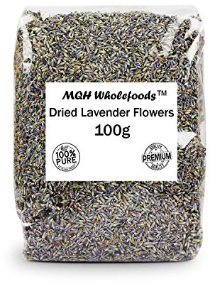 MQH Wholefoods™ Dried French Lavender Flowers Loose Fresh Natural Genuine Scent Pot Pourri Premium Quality! (100g)