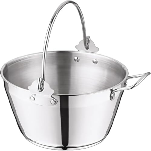 Penguin Home 3820 Professional Jam Maslin Pan-Capacity of 4.5 litres Induction Safe-Suitable for All Hobs-Diameter-24 cm, Stainless Steel, Aluminium, 4.5 liters