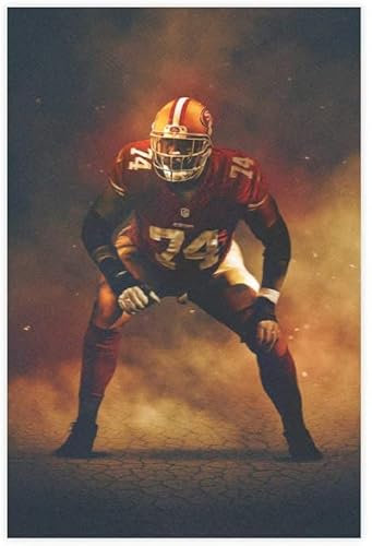 BLIJR Puzzle 500 Teile Erwachsene und Kinder American-Football-Spieler Joe Staley Star Holz Puzzles Stress Freisetzung Spiel 500 Piece 20.4x15inch(52x38cm) Kein Rahmen
