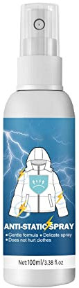 Piumino antistatico spray per capelli, elettrostatico, spray antistatico, per trapunte, vestiti, 100 ml, schiuma sbiancante per doccia (blu cielo, taglia unica)