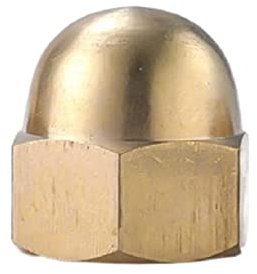 M3 M4 M5 M6 M8 M10 M12 M14 M16 M18 M20 Messing-Hutmuttern Kupfer Dekorative Kuppelkopfabdeckung Halbkreismutter (Color : Gold_M18-1pcs)