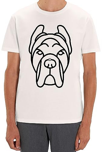 Cane Corso Hunde-T-Shirt, niedliches Gesicht, Art Man's Woman's Classic Urban Tees, weiß, XXL