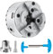 Portabrocas de Torno Autocentrante φ 96 mm Mandril de Torno de 4 Mordazas Mandril de Torneado de Madera KP96 con Llave en T Accesorios para Torno Mecanizado de Precisión Rectificado Fresado