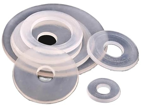 AHSKY Arandela de nailon de plástico blanco, 10/50/100 Uds., juntas espaciadoras planas, junta de arandela, anillo M3 M3.5 M4 M5 M5.8 M6 M8 M10 M12 M14 M16-M22 (Size : M6 x 13 x 1mm, Color : 10Pcs)