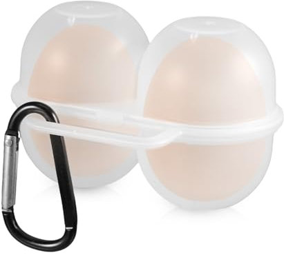 2 Gitter Eier Aufbewahrungsbox mit Griff, Eiablage, Eier Transportbox, Eierbox Kunststoff Eierdose, Eier Dose Eier Aufbewahrungsbox Eier Behälter Eierträger für Outdoor Camping Picknick Eierbox 2 Eier