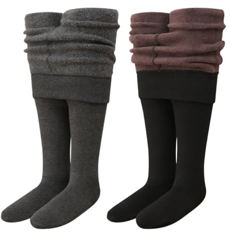 ACMEDE Collants Thermiques pour Filles Épais et Chauds - Collants d'Hiver Doublés pour École