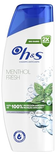 H&S Menthol Fresh Champú Anticaspa 330ml, para Uso Diario. Sensación de limpieza