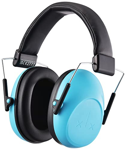 Onhear Kids Ear Defenders Children, 28dB Noise Cancelling Earmuffs, Toddler Ear Protection, Feather-Feel Ear Ptrotection Kids, Comfortable Lightweight for Concentrate, Firework, Loudy Music Blue Black