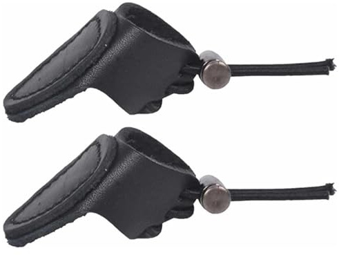 BBTISG Lot de 2 anneaux de pouce pour tir à l'arc en cuir PU avec corde en cuir pour protéger l'arc