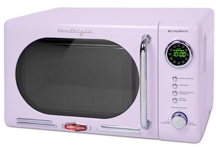 Nostalgia - Four à micro-ondes compact rétro de 0,7 Cu. Ft, Lavande