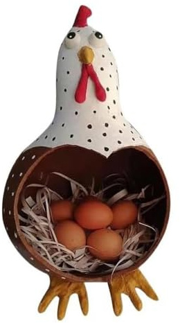 Panier de collecte d'œufs, support de stockage d'oeufs - Organisateur d'étagères à œufs mignon avec design de poule,Décoration de maison pour fruits, oeufs,