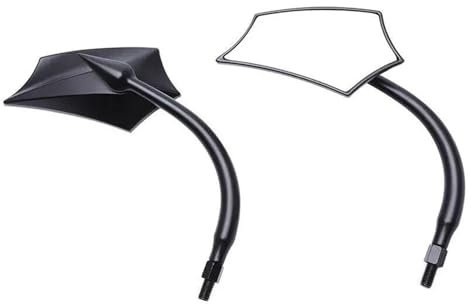 Motorrad Außenspiegel Motorrad Schwarz Für M8 Für M10 Motorradspiegel Rückspiegel Schwarz Kompatibel Mit Straßenrad Sportrad Chopper Für Cruiser Für Touring Für Suzuki Motorrad Rückspiegel