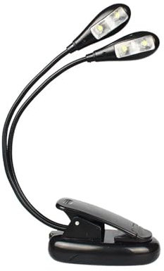 HXPKKX KANGYEBAIHUODIAN Music Stand Light Clip On LED Book Light USB Or AAA Battery Operated Reading Lamp In Bed Fit For Bookworms Piano Player Kids Travel(A)