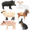Meleager Tiere Figuren Set, 6 Stück Tierfiguren, Kleine Tiere Spielzeug für Kinder, Realistisch Bauernhoftiere Figuren als Kuchendeko, Lernspielzeug, Geburtstagsgeschenke
