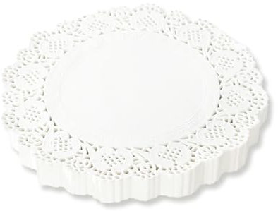 Batheidon 100 Stück tortenspitze spitzendeckchen spitzenpapier deckchen rundes Papier tassenuntersetzer Papier, 3,5 Zoll Spitzenpapier Tischsets für Hochzeiten, Geburtstage und Dessertpräsentationen